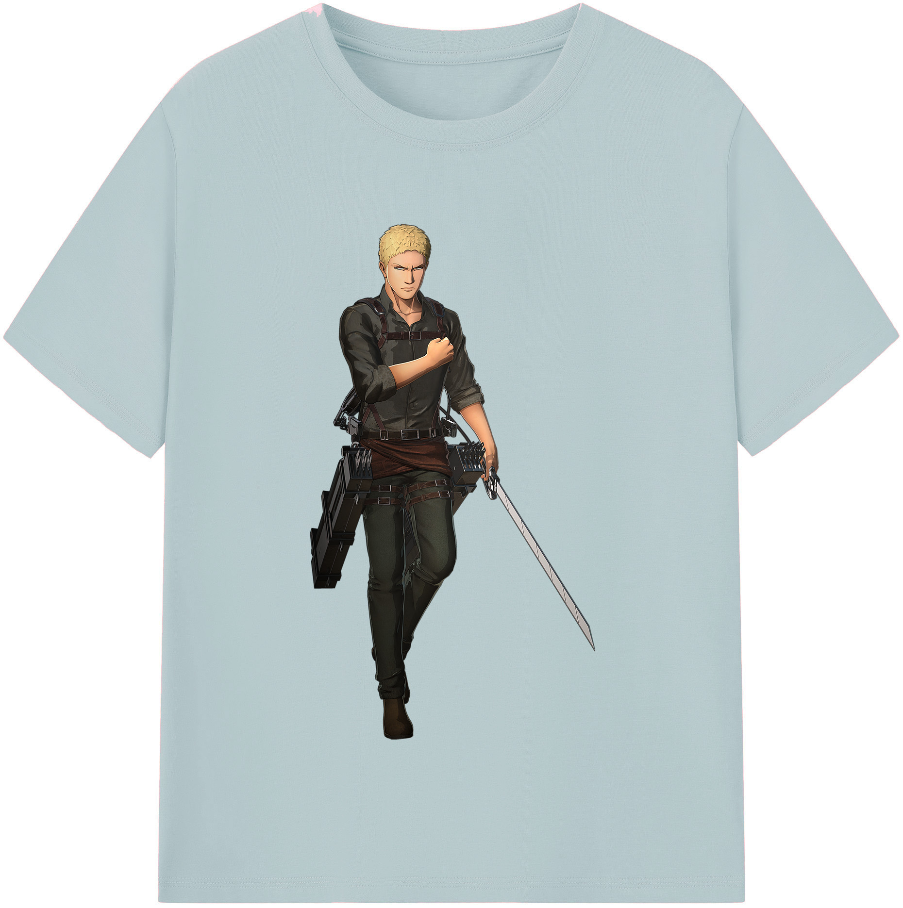 （画像用） 進撃の巨人 ライナー・ブラウン Attack on Titan Reiner Braun 綿100％半袖Tシャツ（フロントプリント）